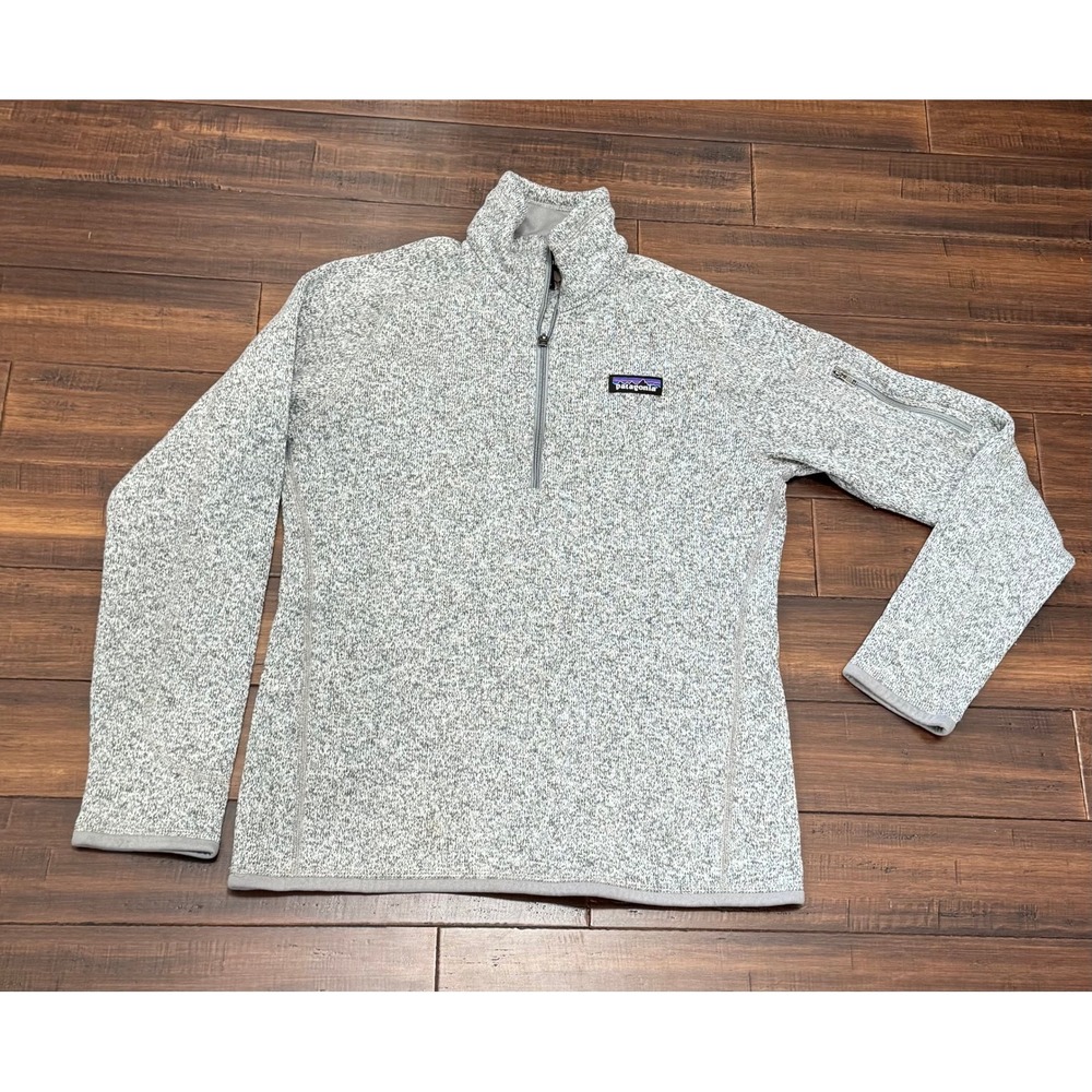 Patagonia Better Sweater 1/4 Zip Pullover Fleece Grey Heather Womens Medium